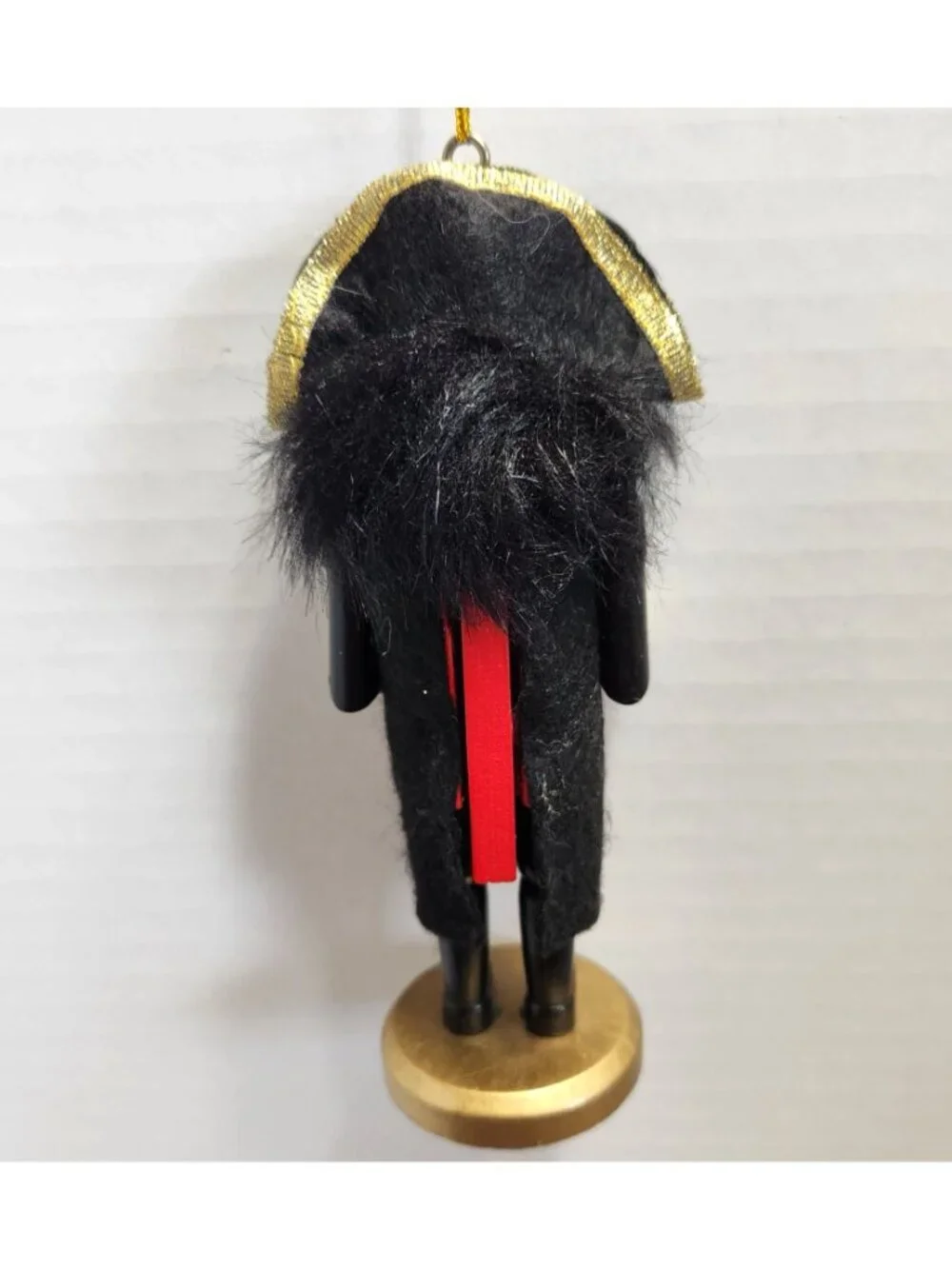 Pirate Nutcracker Christmas Ornament Wooden Black Hat Skull Crossbone Decor READ